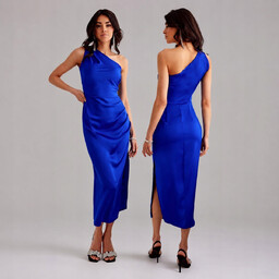 [r. 34] Sukienka Roco Fashion satynowa midi