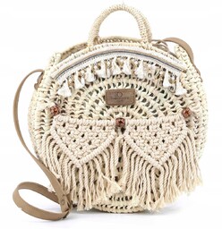 Torebka kosz okrągła listonoszka lato Simo Sastre