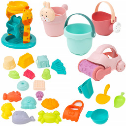 Duży zestaw do Piaskownicy Wiaderko Łopatka Foremki 27el.