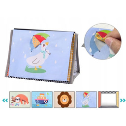 KSIĄŻECZKA SENSORYCZNA DLA NIEMOWLĄT Z LUSTERKIEM ZABAWKA EDUKACYJNA