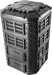 Kompostownik ogrodowy Nybro 1120L, czarny