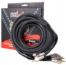 Kicx SCV45 4xRCA 5m 3xekranowane Ofc Premium