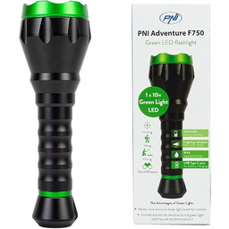 PNI Adventure F750 Zielone światło aluminiowe Latarka, 10