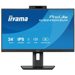 Iiyama Monitor TFT XUB2490HSUH IPS 24''//HDMI/DP/USB/Webcam/hoev - Płaski