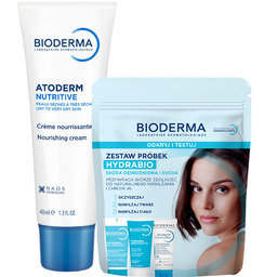 Zestaw Bioderma Atoderm Nutritive, krem odżywczy do twarzy,