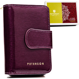 Portfel damski portmonetka na prezent Peterson, ciemnofioletowy