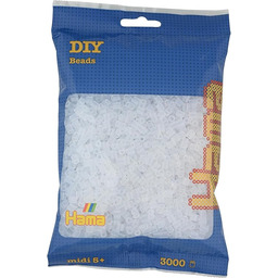 Hama Koraliki do Prasowania, Biały, 3000 sztuk, średnica