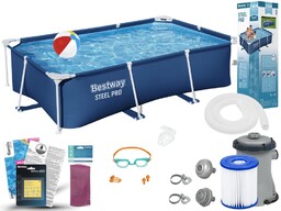 Basen Bestway 259x170x61 Ogrodowy Stelażowy 56403 11w1