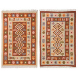 Dywan Kilim Romby terra dwustronny