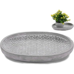 Ibergarden S3606643 Talerz wikliny Owalny Cementowy, 28 x