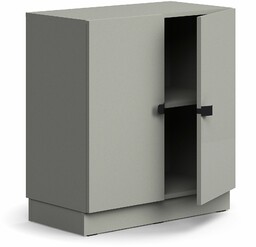 Szafa QBUS, 1 półka, cokół, uchwyty, 868x800x420 mm,