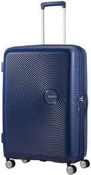 American Tourister, Soundbox, Walizka kabinowa poszerzana, granatowa, 77