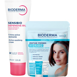 Zestaw Bioderma Sensibio Defensive Rich, kojący krem