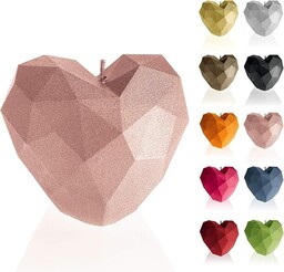 Candellana Heart Low-Poly - Świeca na walentynki -