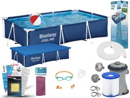 Basen Bestway 300x201x66 Ogrodowy Stelażowy 56404 12w1