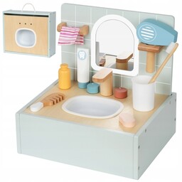 Drewniana Toaleta Łazienka W Walizce Pudełku Akcesoria Suszarka