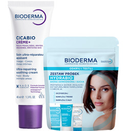 Zestaw Bioderma Cicabio Creme+, krem naprawczo-kojący, 40 ml