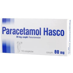Paracetamol Hasco 80 mg, 10 czopków KRÓTKA DATA