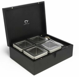 Bredemeijer TEA BOX Drewniany Pojemnik z 4 Puszkami