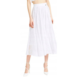 Guess Spódnica Midi Biała Haftowana Casual 38 Gak