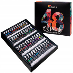 Zestaw farb olejnych Zenacolor 48 farb olejnych x