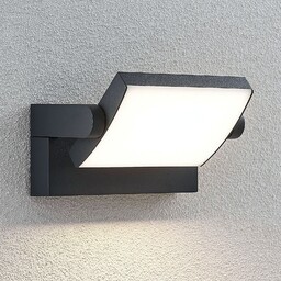 Zewnętrzna Lampa Lindby, Sherin, czarny, balkon, aluminium, nowoczesny