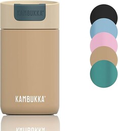 Kambukka Izolowany Kubek do Kawy, Tworzywo Sztuczne, Brązowy,