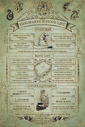 empireposter 764638, Harry Potter Hogwarts School List Plakat