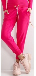 Różowe spodnie dresowe damskie F1175, Kolor różowy, Rozmiar