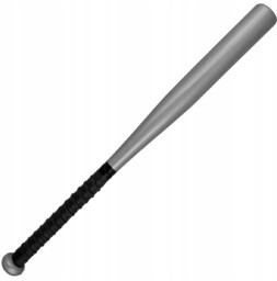 Kij baseballowy bat drewniany 25 cali srebrny bejsbolowy
