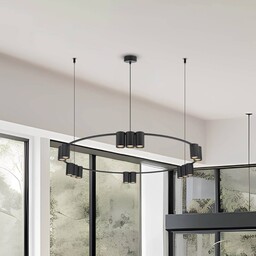 Eko-Light Lampa wisząca Genesis, aluminium, czarna, 15 x