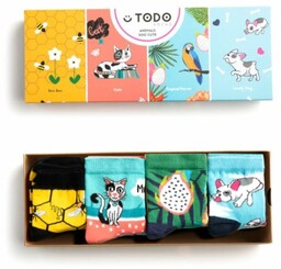 Todo Socks Zestaw dziecięcych skarpet ANIMALS SOO CUTE