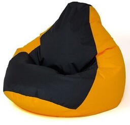 GO GIFT Pufa worek Grusza Czarno-żółty XL 130