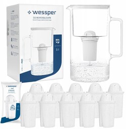 Dzbanek Szklany Wessper D2 Borosilicate 3l 11 Filtr