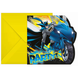 Zaproszenia urodzinowe Batman - 6 szt.