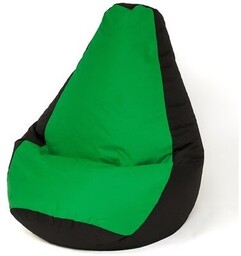 GO GIFT Pufa worek Grusza XL Czarno-zielony 130