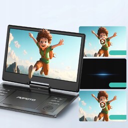 Przenośny odtwarzacz DVD Bateria 4000MAH, Podwójne Głośniki 14"