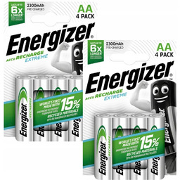 8 Szt. Akumulatorki Energizer R6 Aa Ni-mh 2300MAH