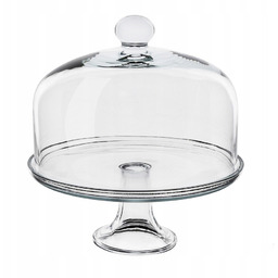 Patera na ciasto szklana z kloszem Edwanex 30