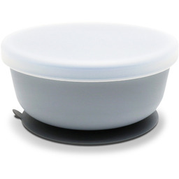 MISKA SILIKONOWA Z ZAMKNIĘCIEM SZARA