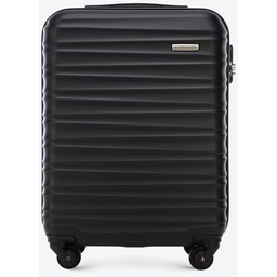 Walizka kabinowa z ABS-u z żebrowaniem czarna