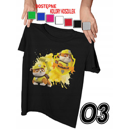 KOSZULKA DZIECIĘCA Z NADRUKIEM PSI PATROL RUBBLE PIESKI