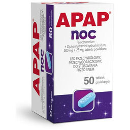 Apap Noc 500 mg + 25 mg 50