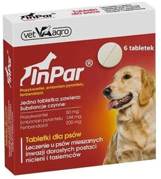 VET-AGRO InPar tabletki odrobaczające dla psa 6 tabletek