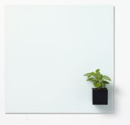 Biała szklana suchościeralna tablica magnetyczna 45x45 naga (10702)