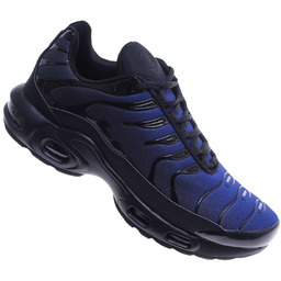 Wiązane męskie czarno granatowe sneakersy czarne