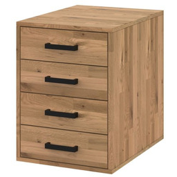 Kontenerek dębowy pod biurko CUBE S4 60x45x40-60 cm