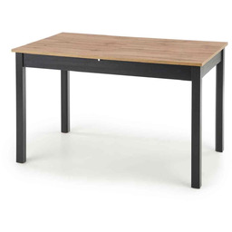 Stół rozkładany greg dąb wotan / czarny (124-168x74