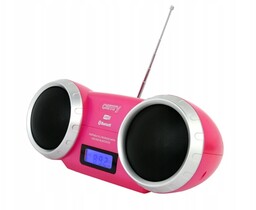 Małe Radio Fm z Bluetooth Usb Aux Różowe