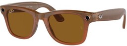 RAY BAN Okulary Meta Wayfarer Karmelowy Połysk